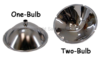 [00682] HEADLAMP REFLECTOR- 1 BULB - FLASH PLATED 1928-31