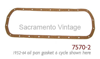 [07570-1] OIL PAN GASKET 6 CYL 1948-51