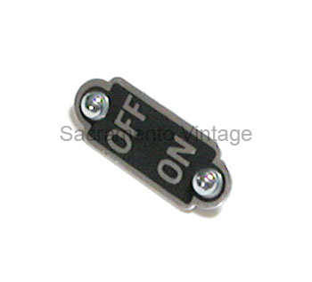 [05956-1] ON-OFF SWITCH PLATE 1933-34