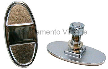 [01120-2] OUTER BUMPER CLAMP- FORGED 1928-31 THIN WITH PAINTED INSERT CHROME