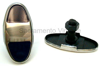 [01121] OUTER BUMPER CLAMP- W/ STAINLESS COVER AND PAINTED BLUE INSERT- NICE
