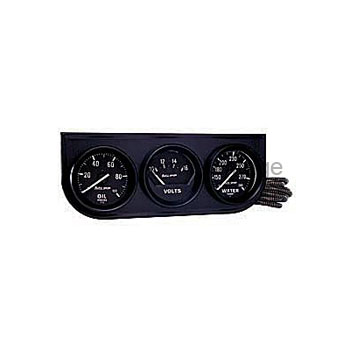 [AM2397] PANEL BLACK & 3 BLACK GAUGES (M) OIL/VOLTS/WATER F/S 2 1/16 AUTOGAGE