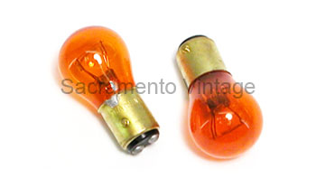 [06143-A] PARK / TURN SIGNAL BULBS (2)- amber 1948-66