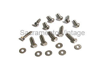 [07928-4] PARKING LAMP LENS SCREWS stainless 57-58