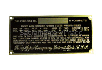 [04069] PATENT DATA PLATE 1913-16