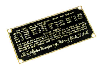 [04070] PATENT DATA PLATE 1917-18