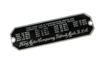 [04072] PATENT DATA PLATE 1926-27