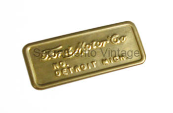 [03614] RADIATOR DATA PLATE- BRASS  1909-16