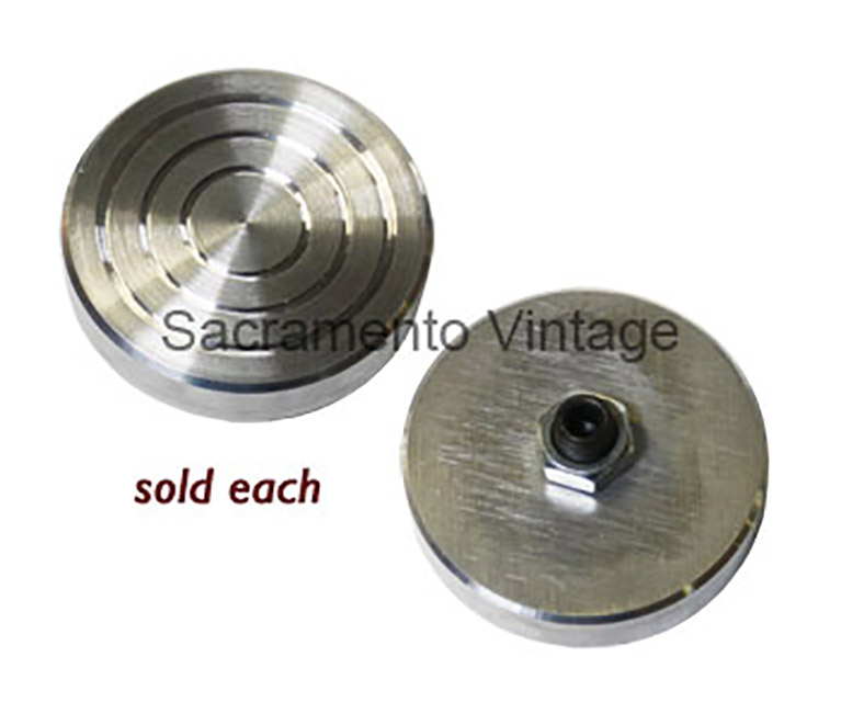 [12038-0] PEDAL PAD- BULLS EYE SATIN BILLET- 3" WITH 1/2" SAE STUD