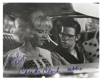 [09710-9-10] PHOTO- Debbie & Toad in the Impala 3/4 view Signed / Clark