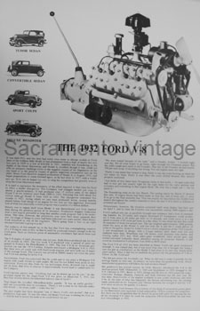 [01932-33] PICTURE-HISTORY FORD 1932