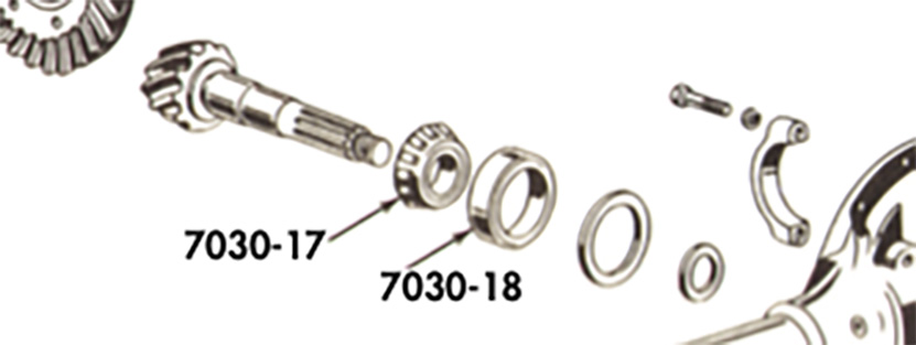 [07030-18] PINION REAR INNER BEARING RACE 1948-56
