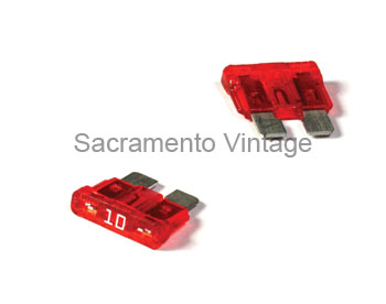 [13376-10] PLASTIC ATO STYLE FUSE 10 AMP