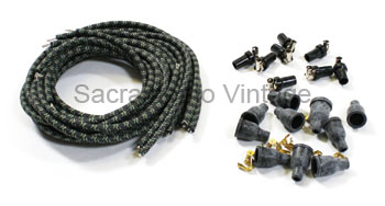 [17115-1-G] PLUG WIRE SET GREEN 90 RAJA ENDS 1932-53