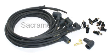 [17116] PLUG WIRES- BLACK SUPPRESSION CORE 90 DEGREE DIST - STRAIGHT RAJA PLUG