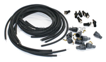 [17115-1] PLUG WIRES- BLACK SUPPRESSION CORE STR DIST AND 90 DEGREE RAJA 1932-53