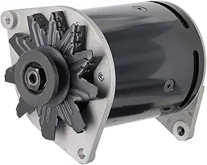 [17085-6] POWERGEN ALTERNATOR- OFFSET LEFT HINGE MOUNT 1960-64  V-8 BLACK 12 VOLT