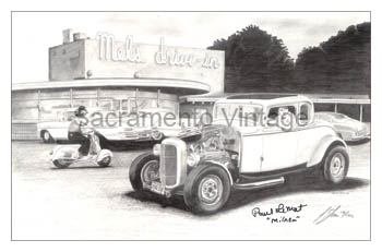 [09710-21] PRINT- Mels Scene Signed by Ian Jones and Paul Lemat