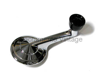 [498551] QUARTER WINDOW HANDLE- 1951-56 Black Knob - CONVERTIBLE/HARDTOP