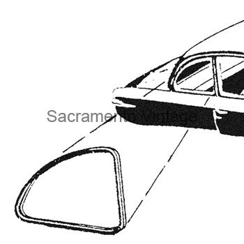 [498600] QUARTER WINDOW SEALS- COUPE 1949-51 BUSINESS COUPE W/ FIXED WINDOWS