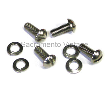 [01045-2] RADIATOR SPLASH APRON SCREWS TO BUMPER ARM STUDS- STAINLESS 1930-31