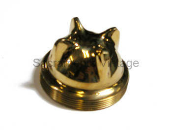 [03665] RADIATOR CAP- BRASS / LOW FIN STYLE 1913-16