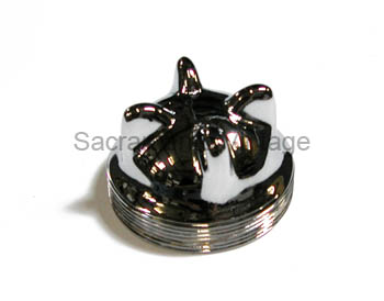 [03666-1] RADIATOR CAP- NICKEL / LOW FIN STYLE 1917-27 