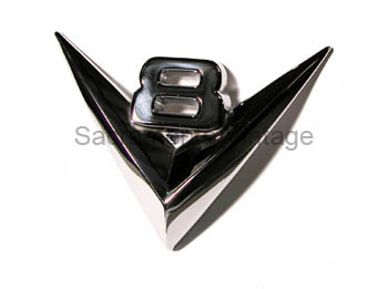 [07676] RADIATOR GRILL V8 EMBLEM 1953