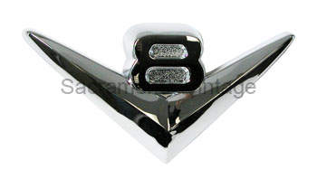 [07677] RADIATOR GRILL V8 EMBLEM 1954
