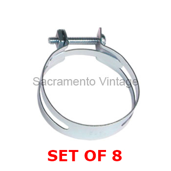 [05721] RADIATOR HOSE CLAMP SET- SPLIT STYLE 1-3/4" SET OF 8 1932-48