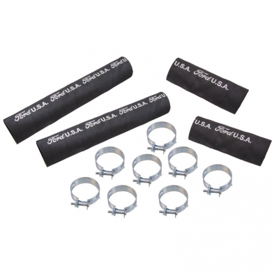 [05729] RADIATOR HOSE KIT- F-O-R-D SCRIPT- 1932-36 (4 HOSES & 8 CLAMPS)