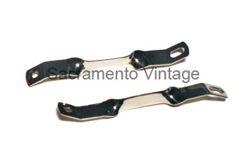 [05712-1] RADIATOR TO FENDER BRACKETS 1940 & 1940-41 PICKUP POLISHED STAINLESS 1939-41  - S-O-L-D  O-U-T