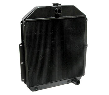 [07651] RADIATOR 1948-1952 HEAVY DUTY 4 ROW BRASS COPPER CORE TOP CENTER LOWER RIGHT with TRANSMISSION COOLER FORD F1 PICKUP TRUCK 