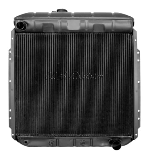 [07641-TC] RADIATOR 1953-1956 HEAVY DUTY 4 ROW BRASS COPPER CORE TOP LEFT LOWER RIGHT with TRANSMISSION COOLER FORD F100 PICKUP TRUCK 