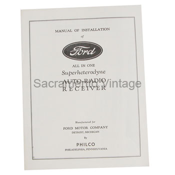 [05950] RADIO INSTRUCTIONS ASH TRAY 33-34
