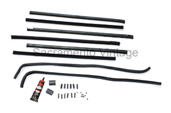 [06318-19] REAR 1/4 WINDOWS GLASS CHANNEL KIT- REAR TUDOR SEDAN 1932-33
