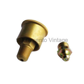 [03256-1] REAR AXLE GREASE CUP- BRASS (ZERK) 1909-27 (HIDDEN ZERK)