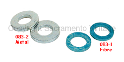 [00083-1] REAR AXLE INSERT WASHERS- (2) 1928-48 THESE ARE FIBER / LEATHER STYLE