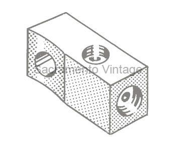 [05266-2] REAR BRAKE LINE FITTING- pickup 1942-47