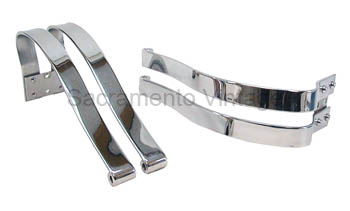 [01135-2] REAR BUMPER BARS AND PLATES 1928-29 - chrome