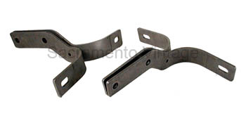 [08276-4] REAR BUMPER BRACE SET SHORTY PLAIN STEEL 1948-72