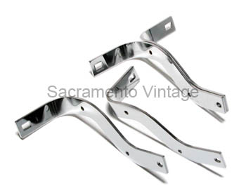 [08275-2-4] REAR BUMPER BRACES chrome 1948-72