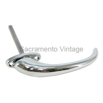 [08563-2] REAR DOOR HANDLE- PANEL 1948-56 WITH LONGER SHAFT OUTSIDE/CHROME