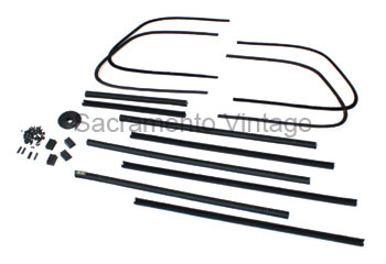 [06318-26-1] REAR DOOR GLASS AND 1/4 WINDOWS CHANNEL KIT- FORDOR SEDAN  1932