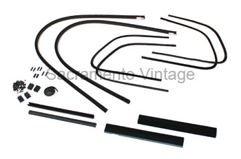 [06318-27-1] REAR DOOR GLASS CHANNEL KIT-  W/ RUBBER BUMPERS AT GARNISH MOLDINGS (UB) FORDOR  1935