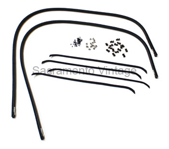 [06318-32-4] REAR DOOR GLASS CHANNEL KIT- FORDOR SEDAN 1937-38