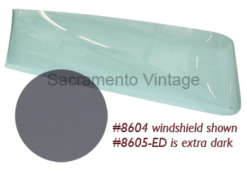 [08605-ED] REAR GLASS BIG WINDOW DARK/SMOKE 1956