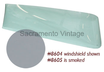 [08605] REAR GLASS BIG WINDOW SMOKED 1956