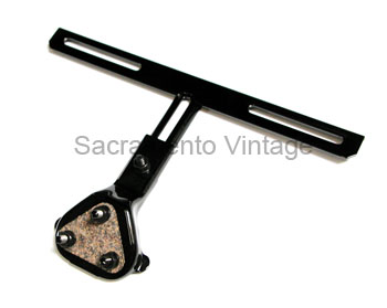 [06158-12] LICENSE PLATE BRACKET- REAR BLACK 1938-48