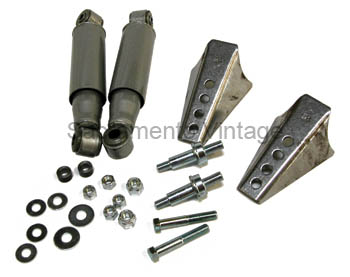 [11820] REAR SHOCK KIT - PLAIN SHOCKS - ADJUSTABLE AXLE BRACKETS - UPPER MOUNTS 1928-1940